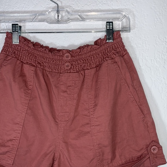 Vanilla Star Elastic Waistband Paper Bags Shorts in Tea rose size Medium - Picture 7 of 12